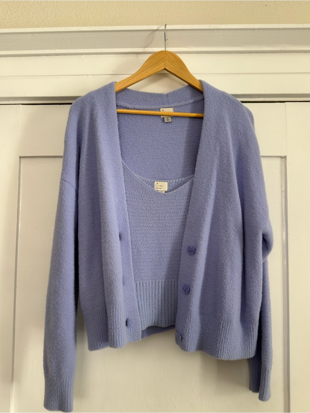 A New Day purple cardigan set